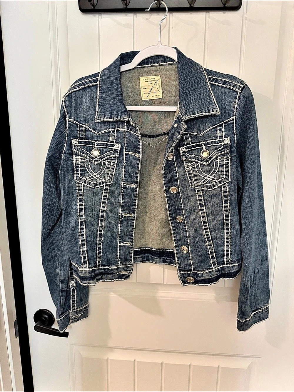L.A. Idol Women's Denim Jacket Size Large Like New